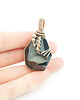 wisiory Agat z druzą wisiorek wire wrapping 3