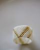 pierścionki - różne Pierścionek Beadingowy  GoldenCream 3