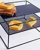 meble - stoły i stoliki - stoliki kawowe Stolik kawowy MATRIX METAL 80 - czarny metalowy siatka 1