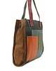 torby na ramię Torebka damska shopper, pojemna, skórzana ze skrawków kolorowa OLIVKA 1