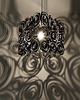 lampy wiszące LAMPA KEIKO czarna glamour róże duża 3