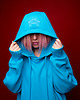 bluza z kapturem damska Bluza SUMO niebieska  / oversize hoodie 2