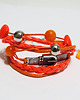 bransoletki - inne Bransoletka - Neonowa orange - rzemienie 1