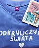 bluzy dla dziewczynki Bluza dziecięca ODKRYWCZYNI ŚWIATA - lawendowa 5