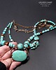 naszyjniki - inne Turkusowy naszyjnik w stylu boho unikat handmade 2