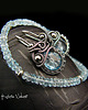 kolczyki wire wrapping Kolczyki Dragony- Sky Blue Topaz Srebro 4