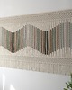 makramy Dekorcja ścienna makrama na ścianę 180 x 120 cm beżowa zielona 4