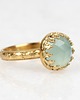 pierścionki złote Złoty pierścionek Princess z agatem aqua w stylu Vintage 1