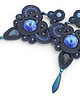 kolczyki soutache Kobaltowo - granatowe wieczorowe kolczyki 3