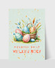 kartki wielkanocne Kartka wielkanocna z motywem pisanek, uroczy design 2