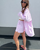 koszule damskie  Koszula Calm oversize pastel pink stripes 3