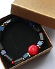 bransoletki z kamieni naturalnych Unisex - Surowy turmalin, koral czerwony, lapis lazuli, hematyt 1