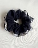 gumki do włosów Granatowa jedwabna gumka do włosów Navy Blue Shine 2