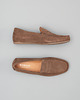 buty męskie Jasnobrązowe mokasyny wsuwane zamszowe F300 2
