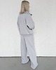 komplety damskie Kissa wygodny komplet z rozpinaną bluzą szary melanż 4