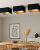 plafony Zielono butelkowy plafon sufitowy do salonu w stylu urban jungle ALABAMA GOLD 1