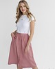 spódnice midi Lniana Spódnica LILY DUSTY PINK 4