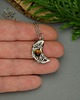 wisiory Wisiorek księżyc tygrysie oko wire wrapping 2