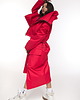 płaszcze damskie Parka Longline Collar Vest Oversize red 4