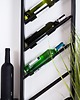 regały i półki Nowoczesny metalowy regał na wino PORTO - czarny industrialny 2