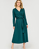 sukienki maxi damskie Sukienka kopertowa CHRISTINA butelkowa zieleń 1