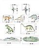 naklejki ścienne do pokoju dziecka ZESTAW DINOZAURY DK396 2