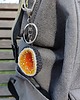 breloki Szydełkowy brelok zawieszka Minerał geoda bursztyn 1