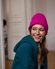 czapki damskie Czapka Gentle Cashmere Neonowy Róż 3