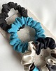 gumki do włosów 3 jedwabne gumki scrunchies - Brown Silk, Jackie & Ivess 3