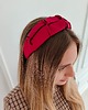 opaski do włosów Opaska marszczona jedwabna opaska do włosów opaska na włosy burgundy rose 2