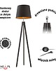 lampy podłogowe Drewniana lampa stojąca na 3 nogach ARUBA GOLD 5