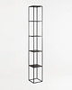 regały i półki Regał metalowy minimalisyczny TENSIO PILLAR 5 blatów czarny 2
