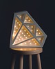 dekoracje - na ścianę DIAMENT  drewnina lampa led 1