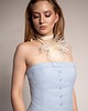 chokery Choker kwiat na szyje na tasiemce regulowany czarny lub kremowy z piórami 5
