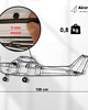 Ozdoby na ścianę Samolot Cessna 172 Skyhawk metalowa ozdoba na ścianę 3D 9