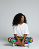 spodnie dresowe damskie Spodnie baggy Mayurasana kolorowe pop art Auri Lili unikat L 40 2