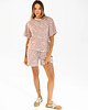 t-shirt damskie Bluzka Joy Paski Koniak 3