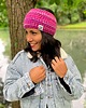 czapki damskie Opaska handmade Luks Malina WEŁNA 15% 1