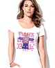t-shirt damskie Koszulka damska biała Fight like a girl 1
