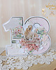 kartki scrapbooking Kartka urodzinowa  na 18 urodziny, kartka cyferka "Love 1" GOTOWA 1