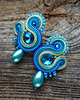 kolczyki soutache Etniczne kolczyki soutache z chwostami 4
