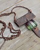 naszyjniki - inne Naszyjnik z oksydowanej miedzi i szkła weneckiego /3/ handmade rękodzieło 1