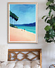 plakaty Złota plaża - spacer nad oceanem - plakat fine art 1