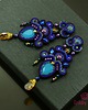 kolczyki soutache Niebiesko fioletowe kandelabrowe kolczyki sutasz 4