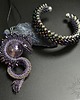 bransoletki ze szkła Synir, smocza bransoleta cuff, beading 3
