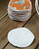 tekstylia - różne Waciki zero waste - 10szt. z woreczkiem - Ptaki 2