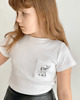 t-shirty dla dziewczynki Biały T-shirt dziecięcy Premium z haftem Sarenka 3