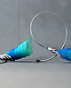 kolczyki wire wrapping Srebrne kolczyki koła turkusowe 5