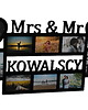 ramki na zdjęcia Multirama ramka na zdjęcia z napisem Mrs & Mr Nazwisko mdf 10 zdjęć serca 4