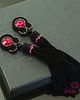 kolczyki chwosty Kolczyki sutasz Black  Pink Tassels z chwostami 5